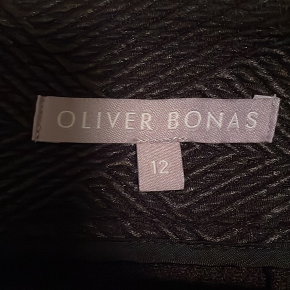 Oliver Bonas Textured Black Skirt 12 - Picture 4 of 8